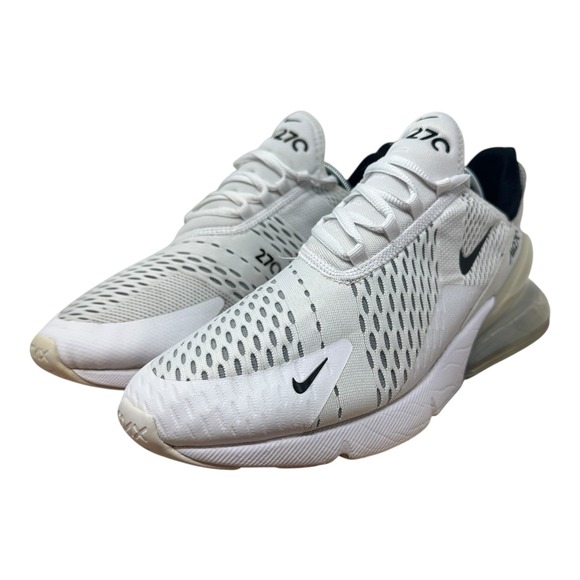 Nike Air Max 270 Men White Black AH8050 100 Athletic Sneakers Size 10 - Picture 8 of 13
